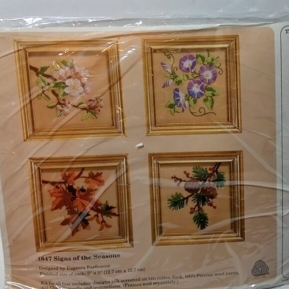 Vtg New The Creative Circle #1847 Signs of the Seasons Kit 80s - Picture 1 of 6